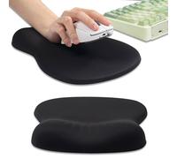 Mouse Pad with Wrist Rest - Black Mousepad with Wrist Support, Ergonomic Mouse Pad with Wrist Rest for Mouse Gaming Laptop Work
