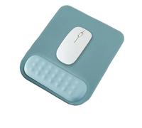 Mouse pad with wrist rest Ergonomic anti-slip silicone base gaming accessories mouse memory foam(Square azure blue)