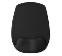 Mouse Pad with Wrist Rest Support, Ergonomic Mousepad with Comfortable Gel Cushion, Gaming Mouse Pad with Smooth Lycra Surface & Non-Slip PU Base, for Home Office Computer Laptop, Black