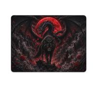 Mouse Pad Wolf and Dragon Beneath The Red Moon Mouse Mat Game 25x30cm