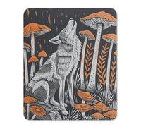 Mouse Pad, Wolf And Mushroom Durable Mousepads Soft Gaming Mousepad For Typing Studying Home 25X30Cm
