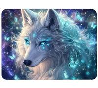 Mouse Pad Wolf Mouse Mat 7.87x5.9in Desk Mat Office Accessories Improves Speed and Accuracy Mousepad with Stitched Edges and Anti Slip Rubber Base for Esport Computer, Gaming, Dream Desk Pad, Model612