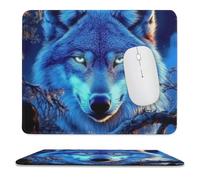 Mouse Pad Wolf Night Moon Cool Soft Office Mouse Pad Portable Desk Mat For Office Laptop Work 10X12In