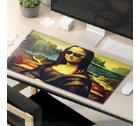 Mouse Pad Work Funny Modern Twist On Mona Lisa: Sunglasses And Nature Mouse Pad Desk Pads Large Mousepad