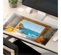Mouse Pad Work Funny Seaside View From The Terrace Mouse Pad Desk Pads Large Mousepad