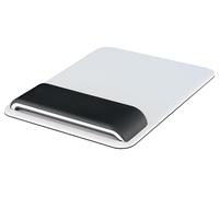 MOUSE PAD, WRIST REST, WHITE/BLACK, WOW 65170095 (LEITZ) Qty X 1