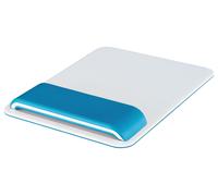 MOUSE PAD, WRIST REST, WHITE/BLUE, WOW 65170036 (LEITZ) Qty X 1
