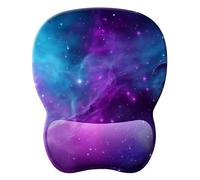 Mouse Pad Wrist Support | Ergonomic Gel Mouse Pad with Wrist Rest | Comfortable Computer Mouse Pad for Laptop | Pain Relief Mousepad with Non-Slip PU Base | Galaxy Nebula Universe Space Mouse pad