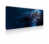 Mouse Pad XXL Lich King,Extra Large Gaming Mousepad Laptop Desk Pad Mat,Non-Slip Rubber Base,Stitched Edges,Smooth Fabric,Computer Keyboard & Mice Combo Pads 31.5x15.7