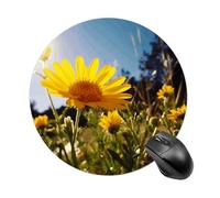 Mouse Pad Yellow Flower Under The Sun Printed Cute Mousepad with Design Small Non-Slip Rubber Gaming Pads Office Home Pad
