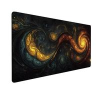Mouse Pad Yellow Gaming Mouse Pad Abstract Large Size Desk Mat 1200x600x3mm, Waterproof Mousepad, Non-Slip Base-Smooth Cloth Surface, Improved Precision and Speed for Home Office Gaming Room XZ-739