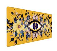 Mouse Pad Yellow Gaming Mouse Pad Eye Large Size Desk Mat 600x300x3mm, Extended Waterproof Mousepad, Non-Slip Base-Smooth Cloth Surface, Improved Precision and Speed for Home Office Gaming Room XZ-589
