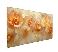 Mouse Pad Yellow Gaming Mouse Pad Flower Large Size Desk Mat 900x500x3mm,Extended Waterproof Mousepad,Non-Slip Base-Smooth Cloth Surface,Improved Precision and Speed for Home Office Gaming Room XZ-591