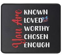 Mouse Pad You Are Known Loved Christianty God Quotes Biblical Design Mouse Mats Durable Mousepad Comfort Desk Mat For Work Office Home 25X30CM