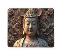 Mouse Pad Zen Sculpture Small Mouse Mat 18 x 22cm with Non-Slip Rubber Base, Waterproof Mousepad, Gaming Mousemat for Women Kids Men Laptops Keyboard Tray Home Traveling Office Accessories D-109