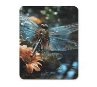 Mouse Pads Dragonfly Flying on The Pond Table Mat for Home 10x12in