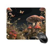Mouse Pads for Computers Laptop Mouse Computer Fairy Tale Style Mushrooms Print Mouse Mat with Rubber Desktop Protection Mat11.8"x9.8"