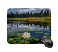 Mouse Pads for Computers Laptop Mouse Computer Flower Lake Pond Print Mouse Mat with Rubber Desktop Protection Mat 9.4"x7.9"