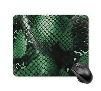 Mouse Pads for Computers Laptop Mouse Computer Green Snakeskin Print Mouse Mat with Rubber Desktop Protection Mat 9.4"x7.9"
