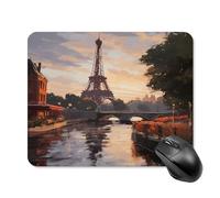 Mouse Pads for Computers Laptop Mouse Computer Paris Nature Scenery Print Mouse Mat with Rubber Desktop Protection Mat 9.4"x7.9"