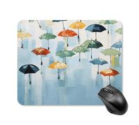 Mouse Pads for Computers Laptop Mouse Computer Umbrella Oil Painting Print Mouse Mat with Rubber Desktop Protection Mat11.8"x9.8"