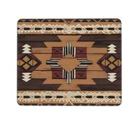 Mouse Pads Native American Southwest Indiana Ethnic With Stitched Edges Gaming Mouse Mat Modern Desk Mat For Laptop Pc Travel 10X12In