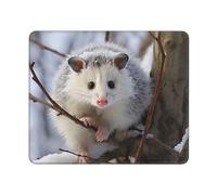 Mouse Pads Opossum in Snow Gaming Mousepad for Travel 10x12in