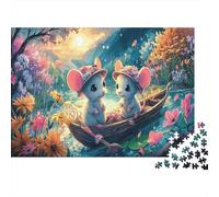 Mouse Puzzles 1000 Pieces for Adults, Boat Mice 1000 Pieces Impossible Challenge Home Decoration Gifts 52x38cm/1000pcs