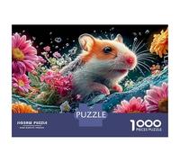 Mouse Puzzles 1000 Pieces for Adults in Flower Field with Extra Fun Challenges Perfect for Relaxation Educational Games 38x26cm/1000pcs