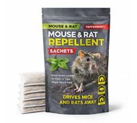 Mouse & Rat Repellent Sachets - Peppermint Oil Rodent Repellent, 5 Sachets, Natural Humane Mouse Repellent for Home, Garage & Shed
