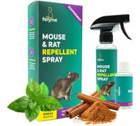 Mouse & Rat Repellent Spray - 500ml Anti Rodent Peppermint & Cinnamon Oil, for Indoor Home & Cars Get Rid of Mice & Rats, Pleasant Scent, Non Toxic by Felyne
