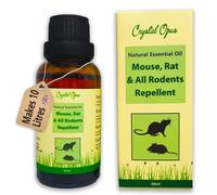 Mouse, Rat & Rodent Deterrent Spray Makes 10 litres. Indoor & Outdoor Repellent. Peppermint Oil Blend with Eucalyptus, Citronella, Lemon, Chilli, Lavender & Clove. Natural Safe Control. Crystal Opus