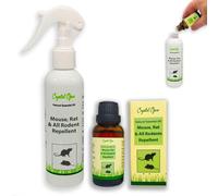 Mouse, Rat & Rodent Repellent Spray Makes 30+ Bottles. Peppermint Oil Based, Tried & Trusted Blend with Eucalyptus, Citronella, Lemon, Chilli, Lavender & Clove. Safe Deterrent. Crystal Opus