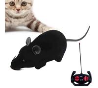 Mouse Remote Control - Electronic Cat Toy | Cat Mouse | Battery, Moving Mice, Squeaky Interactive Toy, Velvet , Four Directions Movement, Range 5-