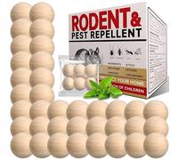 Mouse Repellent 36 Balls, Natural Plant-Based Mice Deterrent for Indoor and Outdoor Use - Helps Deter Rodents, Rats, and Squirrels from Home, Car, Garden, and Garage