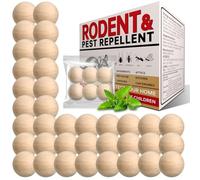 Mouse Repellent 36 Balls, Natural Plant-Based Mice Deterrent for Indoor and Outdoor Use - Helps Deter Rodents, Rats, and Squirrels from Home, Car, Garden, and Garage