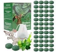 Mouse Rodent Repeller 48 Pack Peppermint Lemon Oil Repellent for Squirrel Rats Spider Pests Natural Deterrent for Kitchen Warehouse Car Cat Indoor Outdoor