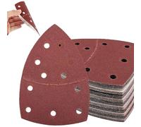 Mouse Sander Pads, 50 PCS Assorted Hook Loop Sandpaper Sheets,11 Hole