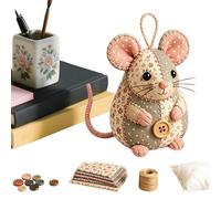 Mouse Sewing Kit - Small Mouse Ornament DIY Craft Kit - 3D Animal Sewing Project Set | for Beginners Adults Hobbyists Enthusiasts Family Home Birthday Holiday