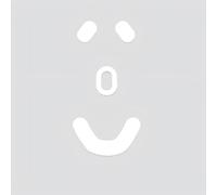 Mouse Skates Replacement, Mouse Feet Stickers Compatible with SteelSeries Prime+ Wireless Wired Mouse, 2 PCS White