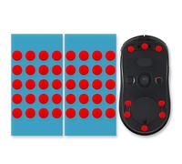 Mouse Skates Set for Logitech G PRO Wireless, Ultra Fast Mouse Feet for Logitech G PRO Wireless, Mouse Dot Skate Set, Rounded Edges, Perfect Gliding Properties for Gaming, Office, Red, Pack of 40
