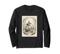Mouse Snail Guide Medieval Funny Fiction Long Sleeve T-Shirt
