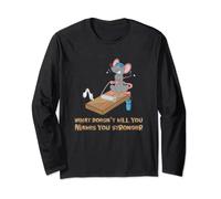 mouse training mousetrap fitness workout bench press funny Long Sleeve T-Shirt