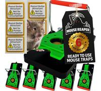 Mouse Trap, 6 Pack Heavy Duty Reusable Snap Traps That Kill Instantly, Including Bait
