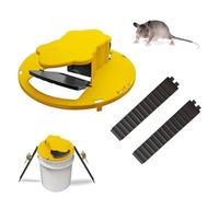 Mouse Trap Bucket Flip Lid - 5 Gallon Humane Reusable Slide Trap for Indoor and Outdoor Use - Smart Flip N Slide Design