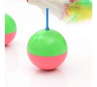 Mouse Tumbler Activity Creative Play Toys Cat Dog Toy Plush With Balls Cat Toys False Mouse Toy Feather Ball Activity Toy Teaser for Pet Cat Dog Kitten Pet Supplies Cost-effective and