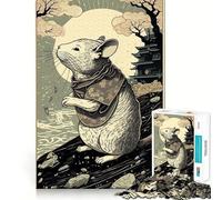 Mouse Ukiyo E Japan China 1000 Pieces Jigsaw Puzzles for Teenagers Intellect Toy Bonding Time Quality Cut Memorable Gift (50x75cm)
