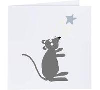 'Mouse Watching A Shooting Star' Blank Greeting Card (GC00063843)