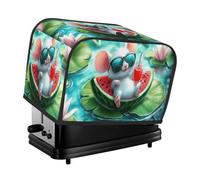 Mouse, Watermelon, Lotus Leaf Toaster Cover 2 Slice Kitchen Small Appliance Covers With Pockets Dust And Fingerprint Protectio