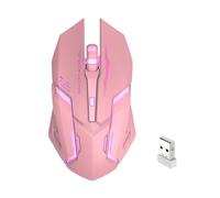 Mouse - Wireless Rechargeable PC Gamings Mice, Breathing RGB LED Light Up Mousse | High Precision Ergonomic Optical USB Mousee for Pink White Black Desktop Laptop Gamingg Office Home